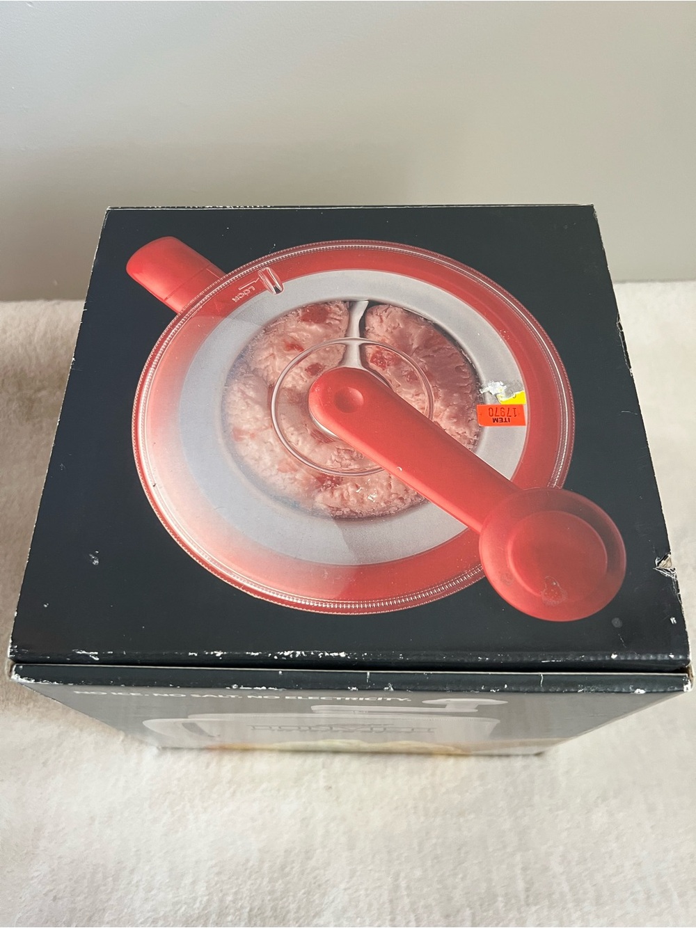 Vintage Donvier Premier Ice Cream Maker 1 Quart Manual Freezer Maker w/ Box - Picture 8 of 9